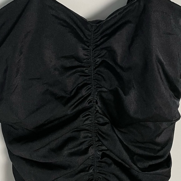 New! Leonisa Black Shirred Firm Compress One Piece Swimsuit 35149 - Picture 6 of 12
